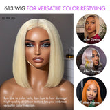 LuvMe Blunt Cut Bob Wig Glueless Deep Middle Part 2x6 HD Lace Wig Pre-Cut Lace