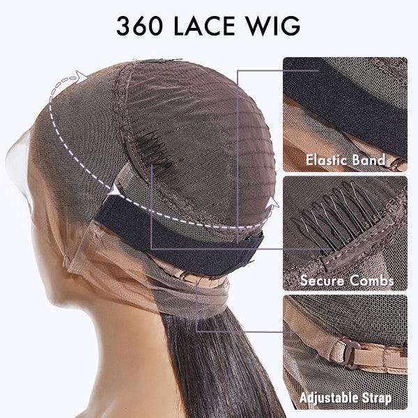 LuvMe Water Wave 360 Lace Long Wig 100% Human Hair Pre-bleached & Pre-plucked & Pre-Cut Lace